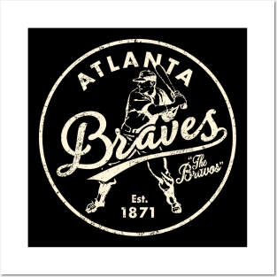 Vintage Atlanta Braves 2 by Buck Tee Originals Posters and Art